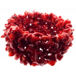 Red Coral Gemstone Cuff Bracelet